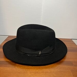 Borsalino Trionfo Andelli 238 Black Fedora 7-1/2